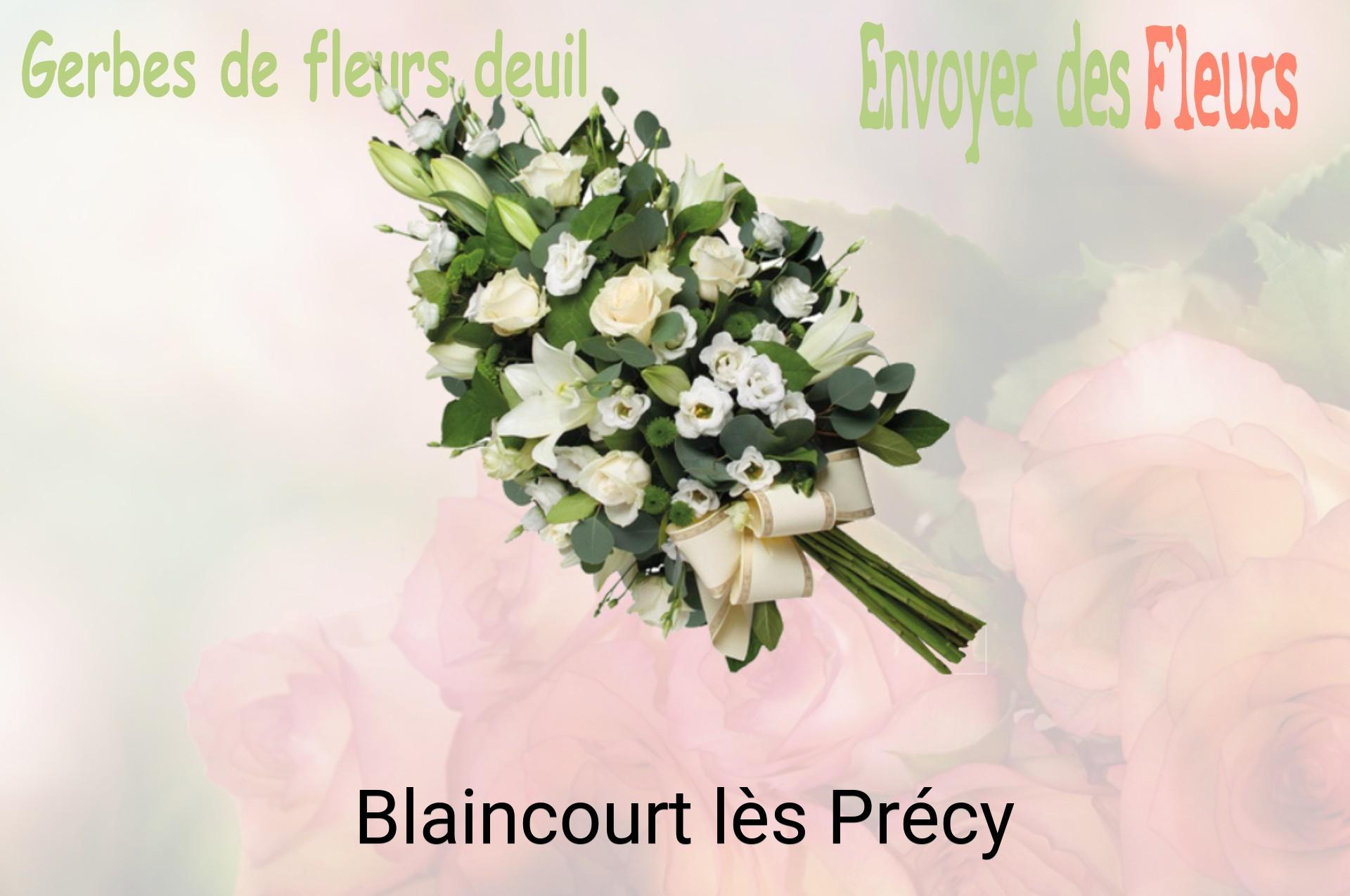 Gerbe de fleurs de deuil livrée à Blaincourt-lès-Précy